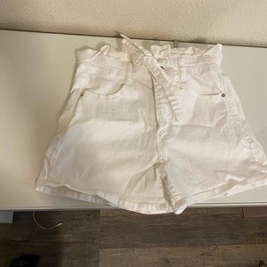 White high waisted shorts